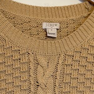 J.Crew Camel Cable Knit Sweater Size Medium